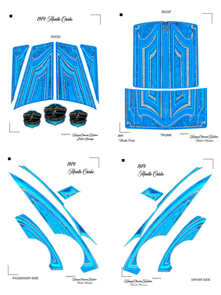 Monte Carlo kustom pattern sticker kit
